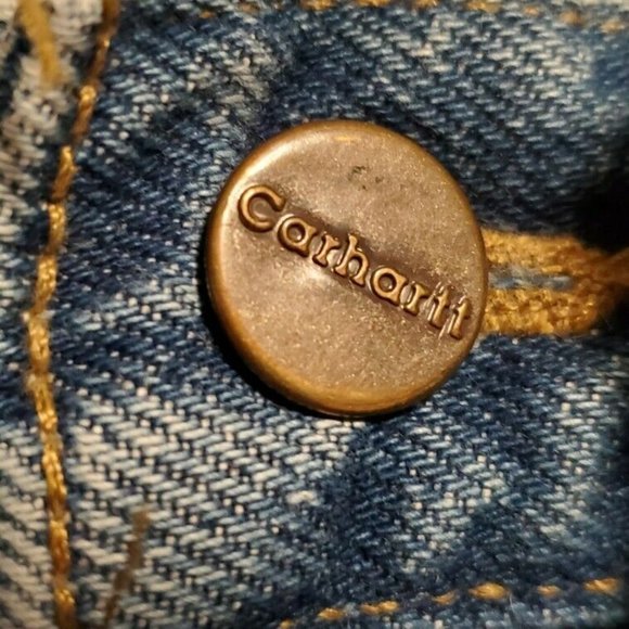 Carhartt Denim Distressed Blue Jeans Men's 38x32 B180 DST Traditional Fit - Picture 4 of 7